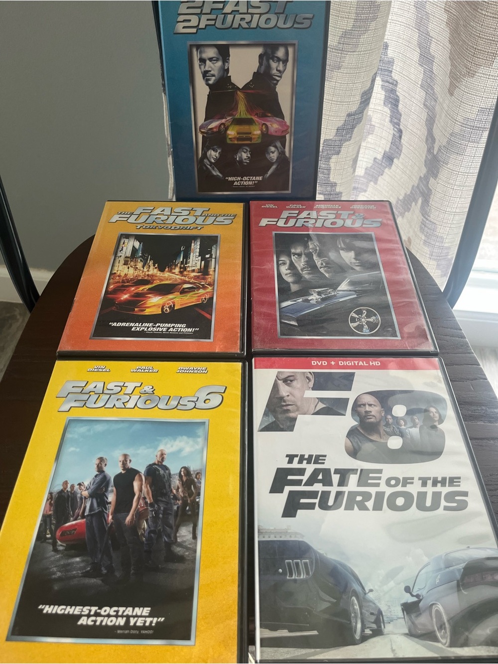 Fast & Furious DVD Collection - Blue, Yellow, Red, Orange, White Cover